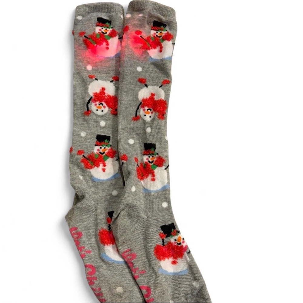 Festive Snowman Gray Socks